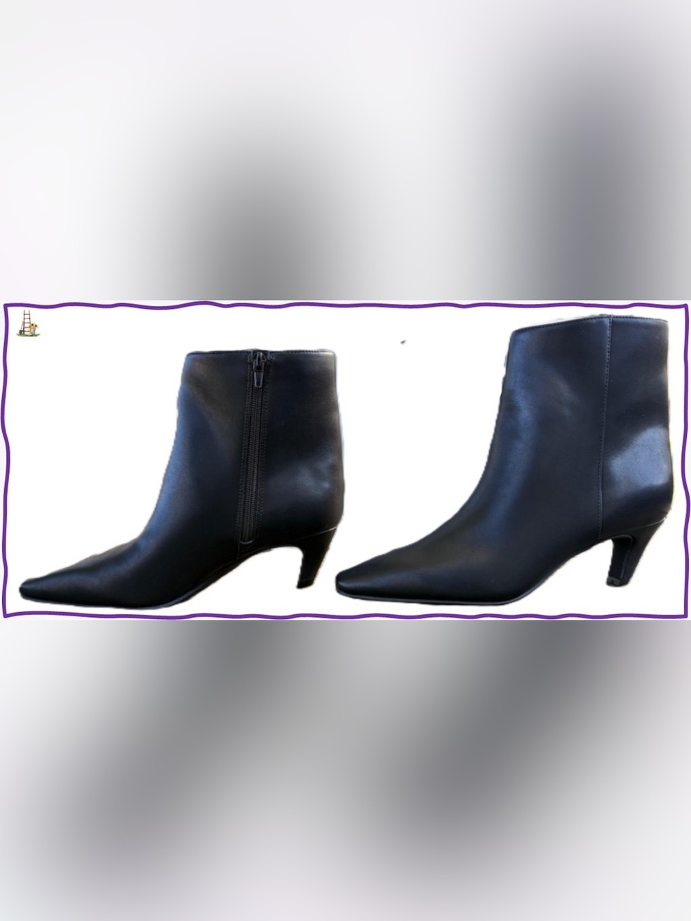 INC International Concepts Classic Black Pointed Toe Ankle Boots - Women's